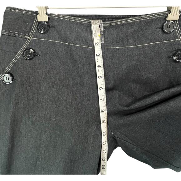 Robert Louis Y2K Jeans Womens 12 Black Chambray Wide Leg Utilitarian Retro Pants - Picture 8 of 15